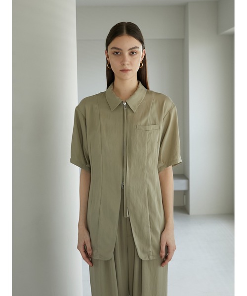 「LA PEAU DE GEM」 半袖シャツ FREE ベージュ レディース_画像4