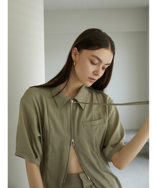 「LA PEAU DE GEM」 半袖シャツ FREE ベージュ レディース_画像5