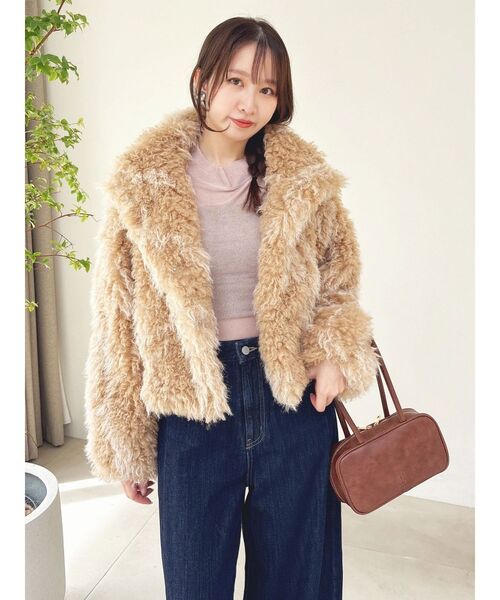 dazzlin（ダズリン） ブルゾン アウター カールエコファーブルゾン