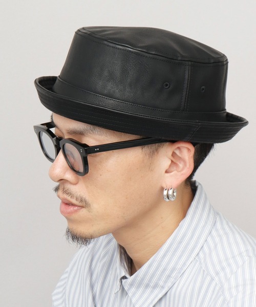 ポールハーデン ポークパイハット Ruben 帽子 ハット レザー調 ポークパイハット メンズ レディース