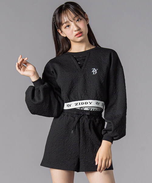 ZIDDY（ジディー） セットアップ 膨れジャガードトレーナー＆ショート