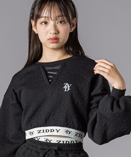 Sandie セットアップ ロゴジャガードモックネックニット ショート
