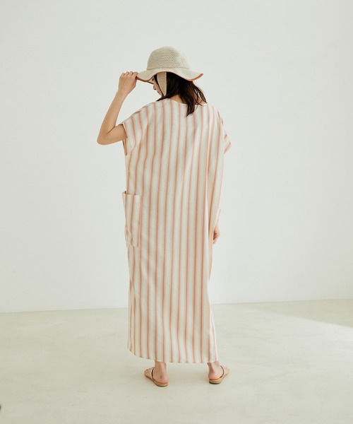 「SALON adam et rope'」 半袖ワンピース FREE パープル レディース_画像8