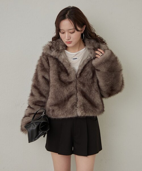 M-LINE コート アウター 「mline」「新色BLK登場！」ファーアウター