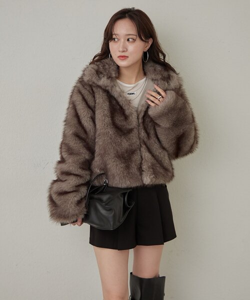 M-LINE コート アウター 「mline」「新色BLK登場！」ファーアウター