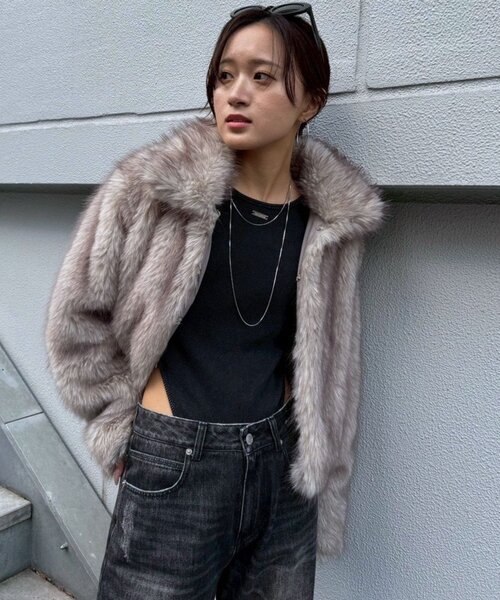 M-LINE コート アウター 「mline」「新色BLK登場！」ファーアウター