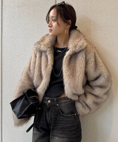 M-LINE コート アウター 「mline」「新色BLK登場！」ファーアウター