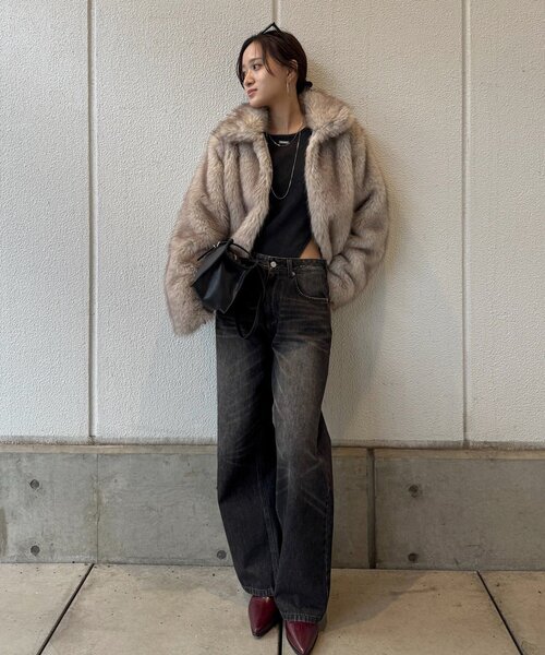 M-LINE コート アウター 「mline」「新色BLK登場！」ファーアウター