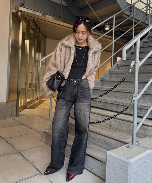 M-LINE コート アウター 「mline」「新色BLK登場！」ファーアウター