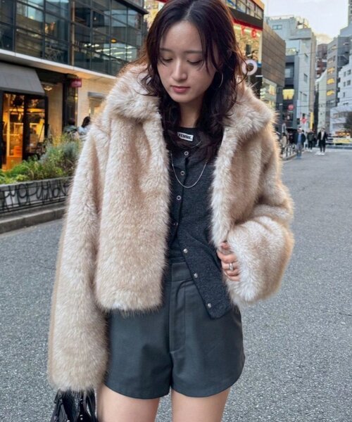 M-LINE コート アウター 「mline」「新色BLK登場！」ファーアウター