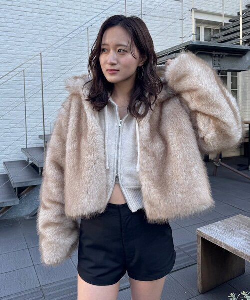 yuumistreassファーコート M-LINE コート アウター 「mline」「新色BLK登場！」ファーアウター