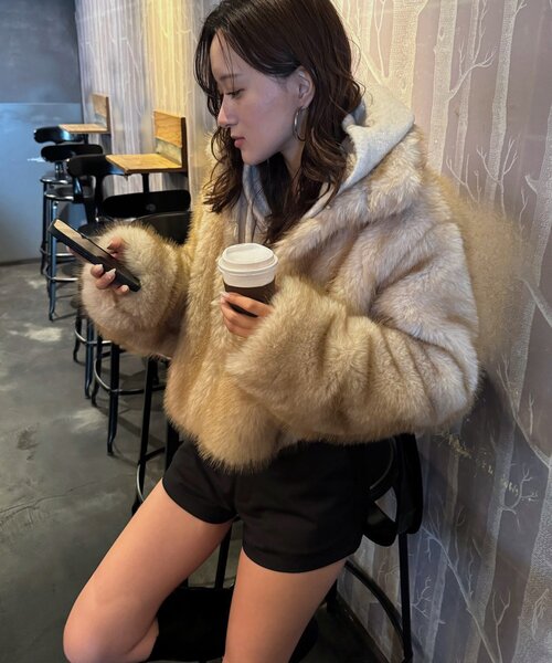 【mtm】e/s オーバーサイズファーコート M-LINE コート アウター 「mline」「新色BLK登場！」ファーアウター