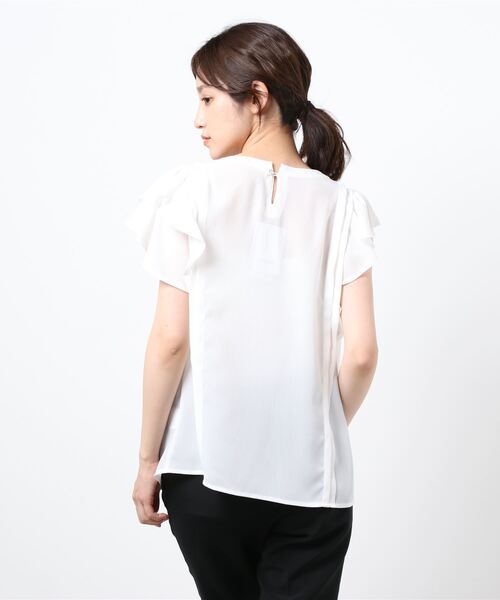 「QUEENS COURT」 半袖ブラウス M ピンク レディース_画像3