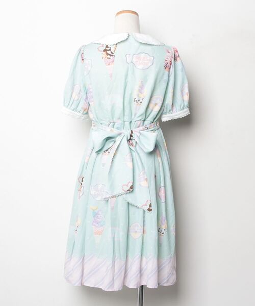 axes femme kawaii ワンピース axes femme kawaii 半袖ワンピース M グリーン レディース : ZOZOTOWN