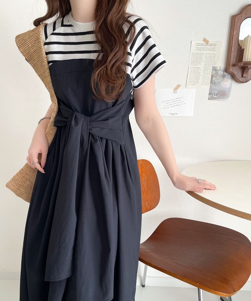 「classicalelf」 ドッキングワンピース MEDIUM ホワイト×ブラック レディース_画像9