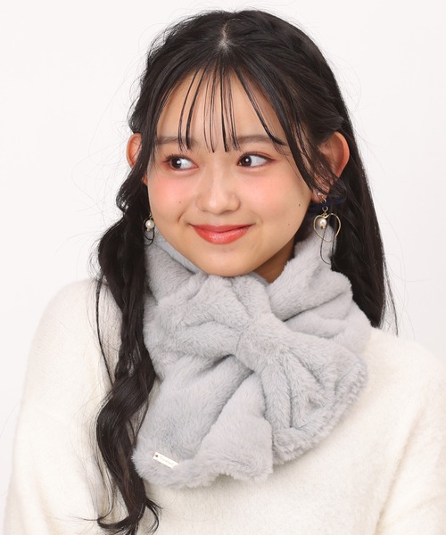 PINKHUNT（ピンクハント） マフラー りぼんファーマフラー 1131 キッズ