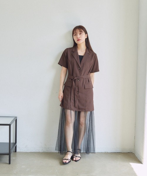 「VANNIE U」 半袖ワンピース FREE アイボリー レディース_画像4