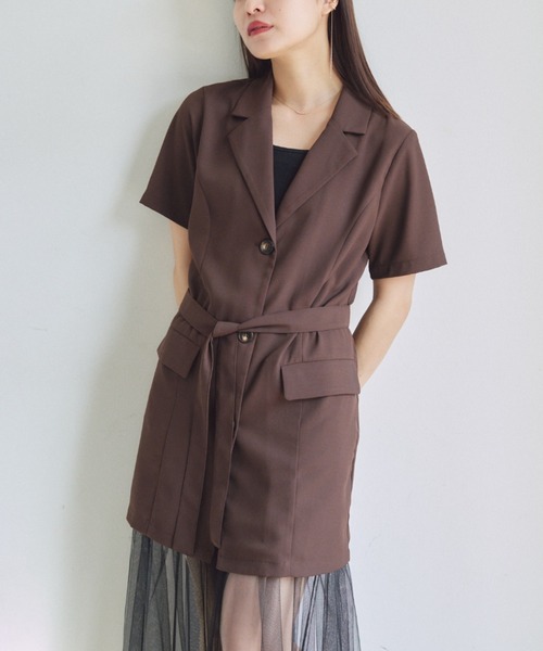 「VANNIE U」 半袖ワンピース FREE アイボリー レディース_画像5