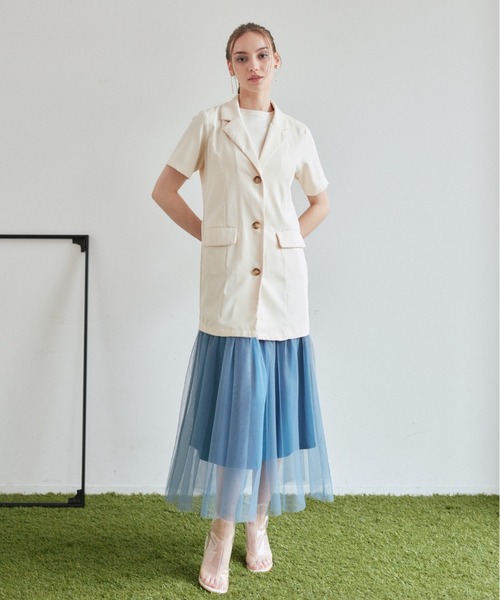 「VANNIE U」 半袖ワンピース FREE アイボリー レディース_画像7