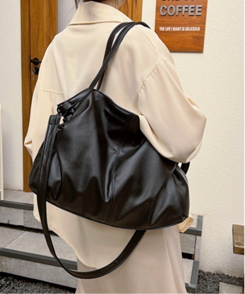Maison Calme ショルダーバッグ バッグ 「2WAY」サイドギャザー