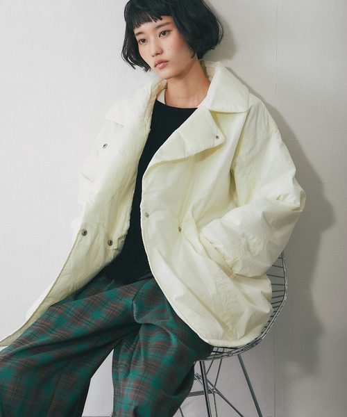 Overtailored Coat/オーバーテーラードコート【定価】39600円 ダウンコート ダウンジャケット 中綿テーラードコート レディース