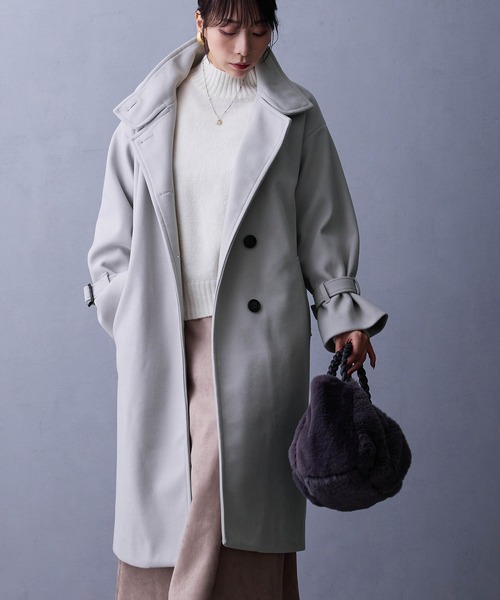 NICOLE white（ニコルホワイト） コート アウター スタンドコート