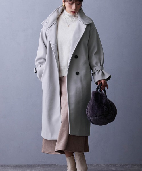 NICOLE white（ニコルホワイト） コート アウター スタンドコート