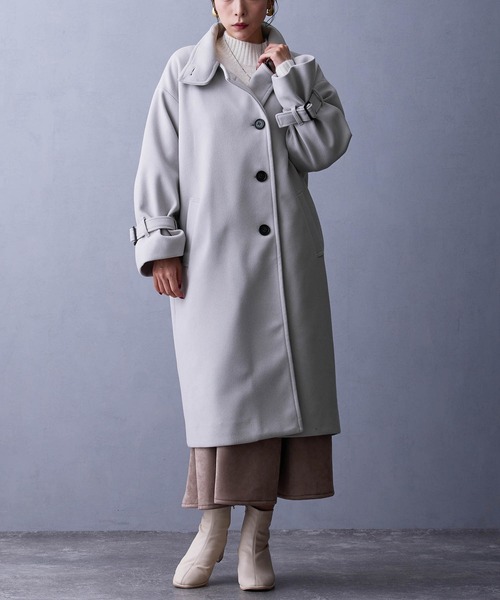 NICOLE white（ニコルホワイト） コート アウター スタンドコート