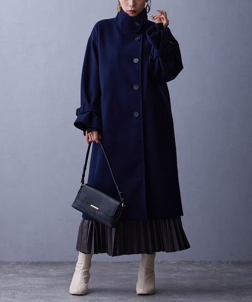 NICOLE white（ニコルホワイト） コート アウター スタンドコート