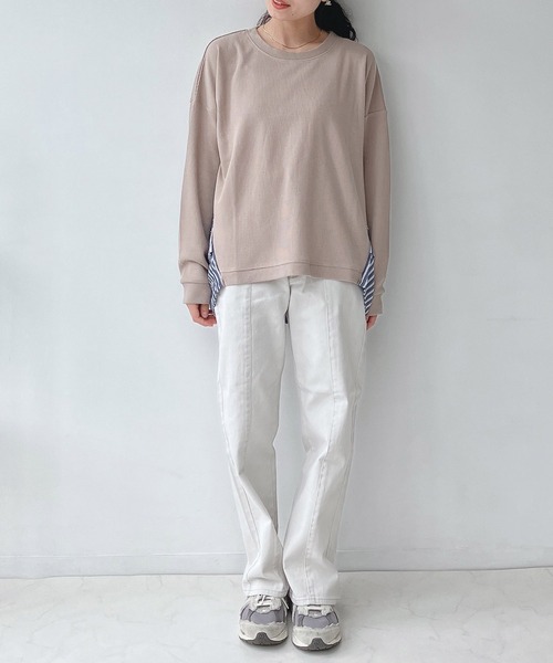 「AS KNOW AS plus」 長袖カットソー FREE ベージュ レディース_画像5