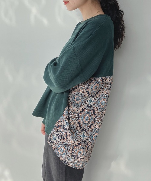 「AS KNOW AS plus」 長袖カットソー FREE ベージュ レディース_画像7