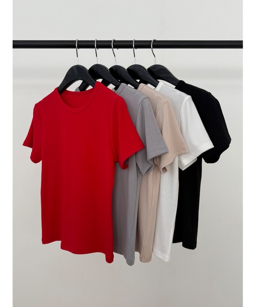 「Didot.showroom」 半袖カットソー S レッド レディース_画像3