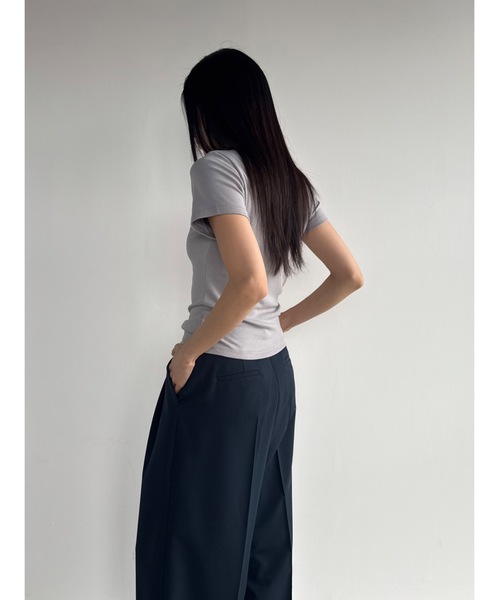 「Didot.showroom」 半袖カットソー S レッド レディース_画像4