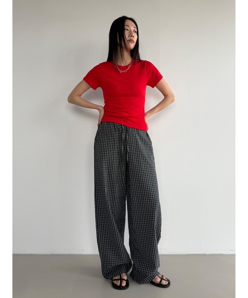 「Didot.showroom」 半袖カットソー S レッド レディース_画像6