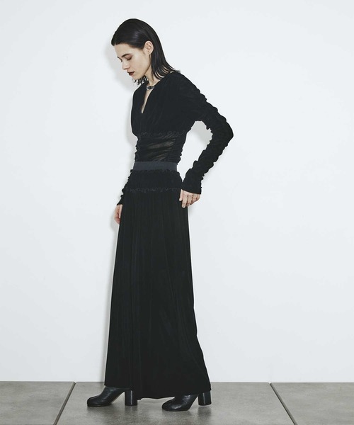 FETICO フェティコ　チュール　フリル　チェニック FETICO(フェティコ)のVELVET TULLE GATHERED TOPの通販｜PALETTE art