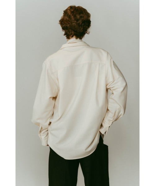Knuth Marf スタンドカラーパターンシャツ　クヌースマーフ　ホワイト Knuth Marf（クヌースマーフ） ブラウス シャツ warm string shirt