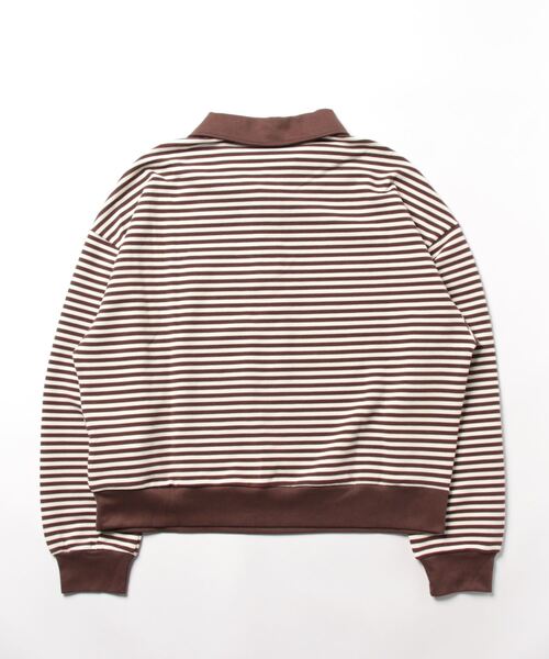 「aimoha」 長袖ポロシャツ FREE ネイビー レディース_画像2