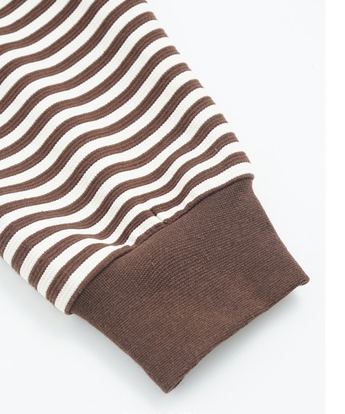 「aimoha」 長袖ポロシャツ FREE ネイビー レディース_画像7