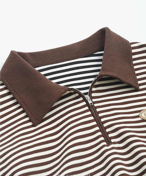 「aimoha」 長袖ポロシャツ FREE ネイビー レディース_画像9