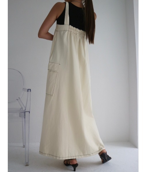 「TRUNC」 キャミソールワンピース FREE ネイビー レディース_画像6