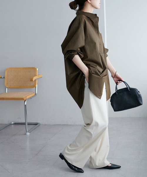 「DISCOAT」 長袖シャツ MEDIUM ブルー レディース_画像4