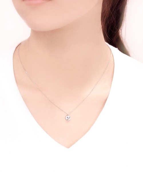 「ESTELLE」 ネックレス 45cm ホワイト レディース_画像6