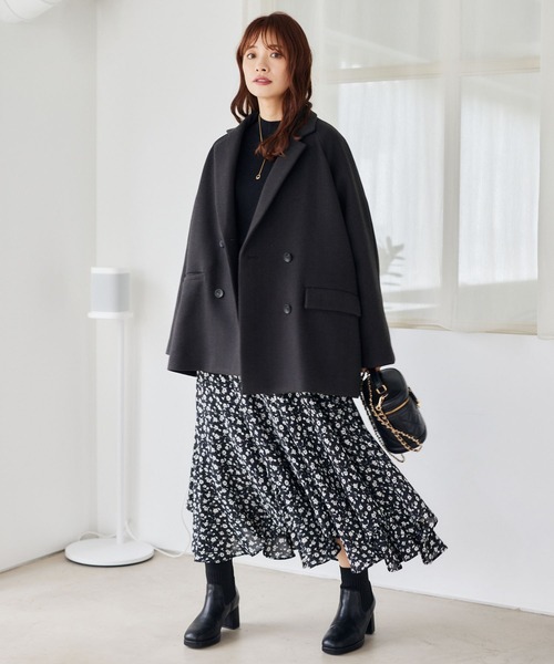 「mysty woman」 長袖ニット FREE レッド レディース_画像3