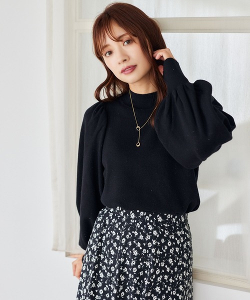 「mysty woman」 長袖ニット FREE レッド レディース_画像4