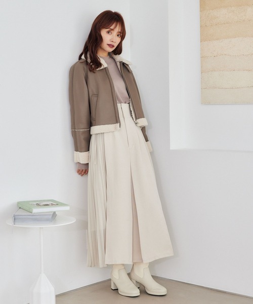 「mysty woman」 長袖ニット FREE レッド レディース_画像8