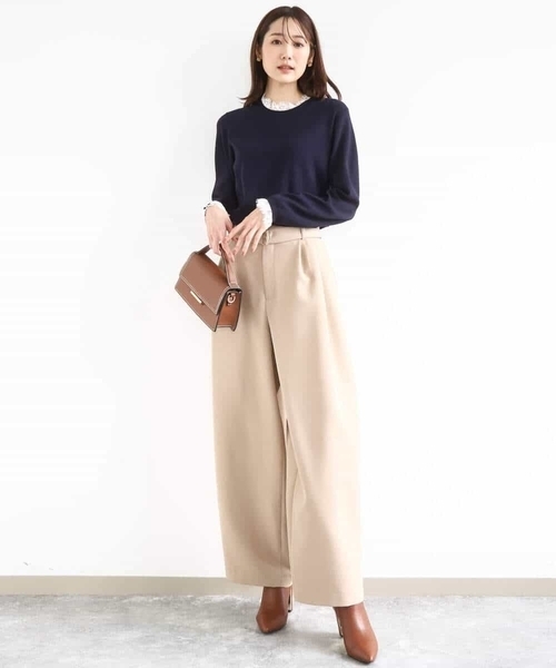 MK ミッシェルクラン（MK MICHEL  ）/レースデザインコンパクトニット/洗える MK MICHEL KLEIN（エムケー ミッシェルクラン） ニット セーター