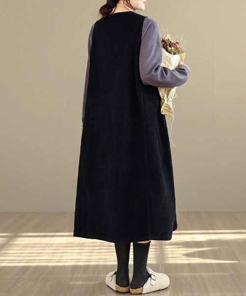 セリーヌ トリオンフ ワンピース ジャンパースカート ネイビー