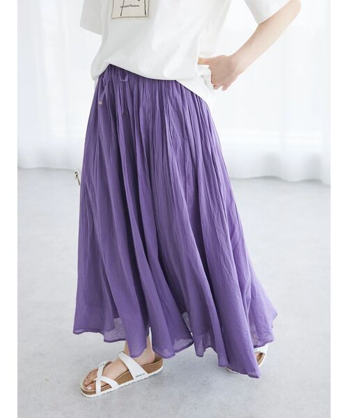 「CRAFT STANDARD BOUTIQUE」 「furry」フレアスカート FREE チャコールグレー レディース_画像3