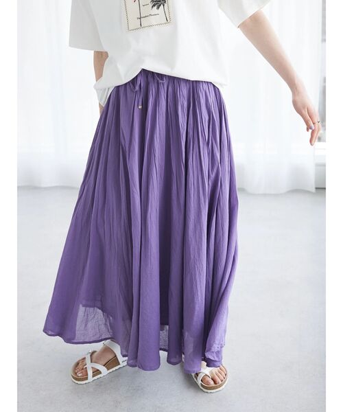 「CRAFT STANDARD BOUTIQUE」 「furry」フレアスカート FREE チャコールグレー レディース_画像4