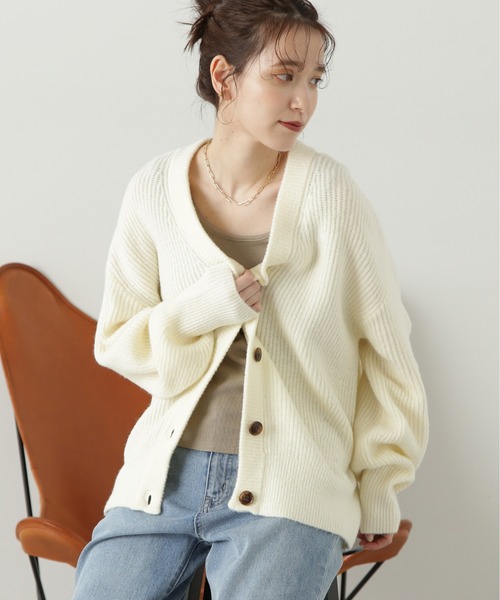 「N.（N. Natural Beauty Basic）」 ニットカーディガン MEDIUM ライトブルー レディース_画像2